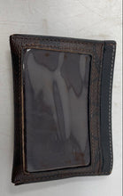 Load image into Gallery viewer, Coach Womens Brown Signature Print Leather Card Holder ID Window Pouch Wallet