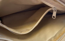 Load image into Gallery viewer, The Sak Womens Beige Pebbled Leather Inner Pocket Charm Zip Top Shoulder Bag
