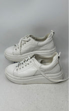 Load image into Gallery viewer, Zara Womens White Leather Lace-Up Low Top Round Toe Sneaker Shoes Size EUR 36