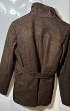Load image into Gallery viewer, Emporio Collection Womens Brown Pockets Belted Long Sleeve Collared Jacket Sz XL