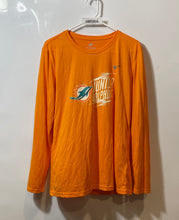 Load image into Gallery viewer, Nike Womens Orange Junior Miami Dolphins Long Sleeve Pullover T-Shirt Size XL
