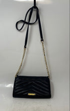 Load image into Gallery viewer, Rebecca Minkoff Womens Black Chevron Quilted Inner Divider Crossbody Bag