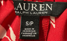 Load image into Gallery viewer, Lauren Ralph Lauren Womens Red White Tulip Print Crepe Wide-Leg Ankle Pants Sz S