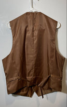 Load image into Gallery viewer, Lorenzo Bruno Mens Brown Sleeveless Pockets Button Front Vest Size 42L