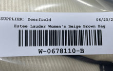 Load image into Gallery viewer, Estee Lauder Womens Beige Brown Canvas Faux Leather Trim Tote Bag With Wallet