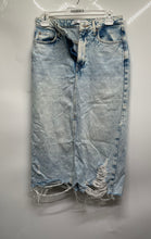 Load image into Gallery viewer, Zara Womens Blue Denim Pockets Raw Hem Straight & Pencil Skirt Size Small