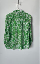 Load image into Gallery viewer, Old Navy Womens Green White Long Sleeve Collared Button Front Blouse Top Size XS