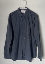 Load image into Gallery viewer, Calvin Klein Mens Blue Long Sleeve Non-Iron Body Fit Button-Up Shirt Size L