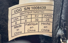 Load image into Gallery viewer, UGG Womens KB8 1008439 Black Leather Round Toe Side Zip Waterproof Boots Size 8