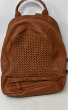 Load image into Gallery viewer, MMS Design Studio Womens Brown Leather Adjustable Shoulder Strap Backpack