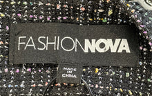 Load image into Gallery viewer, Fashion Nova Womens Black Here For The Tea Tweed Skinny Leg Ankle Pants Size S