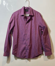 Load image into Gallery viewer, Emporio Armani Mens Purple Printed Long Sleeve Collared Button-Up Shirt Size M