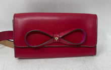 Load image into Gallery viewer, Kate Spade New York Womens Red Leather Card Holder Adjustable Strap Belt Bag