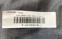 Load image into Gallery viewer, Ann Taylor Loft Womens Gray Julie Curvy Wide-Leg Trouser Pants Size 14