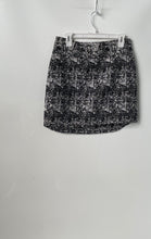 Load image into Gallery viewer, Banana Republic Womens Black & White Tweed Side Zip Mini Skirt Size Medium