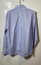 Load image into Gallery viewer, Brooks Brothers Mens Blue Plaid Print Regular Fit Dress Shirt Size 34/35