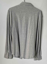 Load image into Gallery viewer, Express Mens Gray Cotton Long Sleeve Collared Dress Shirt Size Medium