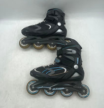Load image into Gallery viewer, Bladerunner Womens Black Blue Cuff Buckle Hook And Loop Inline Skates Size 9