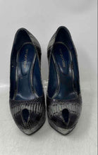 Load image into Gallery viewer, Sergio Rossi Womens Gray Black Animal Print Stiletto Platform Heels Size 36