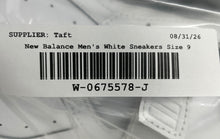 Load image into Gallery viewer, New Balance Mens 475 MW475VW White Low Top Hook & Loop Sneaker Shoes Size 9 4E