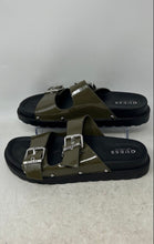 Load image into Gallery viewer, Guess Womens Green Black Open Toe Double Strap Slip-On Slide Sandals Size 10