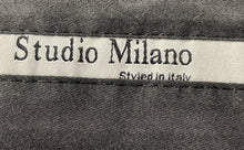 Load image into Gallery viewer, Studio Milano Mens Black Slash Pockets Flat Front Straight Leg Dress Pants 40R