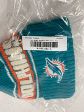 Load image into Gallery viewer, New Era Mens Green NFL Miami Dolphins Sideline Cuffed Knitted Winter Cap