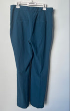 Load image into Gallery viewer, Express Womens Teal Pockets Flat Front Wide-Leg Trouser Pants Size 12L