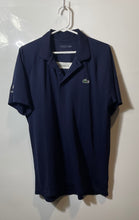 Load image into Gallery viewer, Lacoste Mens Blue Spread Collar Short Sleeve Sports Polo Shirt Size Large