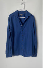 Load image into Gallery viewer, Kenneth Cole Reaction Mens Blue Plaid Slim Fit Non-Iron Dress Shirt Size M