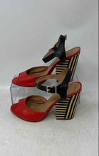 Load image into Gallery viewer, Tabita Womens Multicolor Peep Toe Block Heel Ankle Strap Heels Size 6