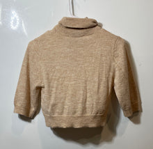 Load image into Gallery viewer, Zara Womens Light Brown Short Sleeve Cropped Pullover Sweater Size M Juniors