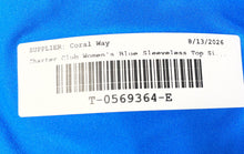 Load image into Gallery viewer, Charter Club Womens Blue Sleeveless Scoop-Neck Tank Top Size 1X With Tag