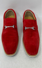 Load image into Gallery viewer, LibertyZeno Kids Rachel Red Velvet Square Toe Slip-On Loafer Shoes Size 6