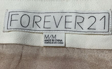 Load image into Gallery viewer, Forever 21 Womens Beige Laser Cut Back Zip Mini Skirt Size Medium