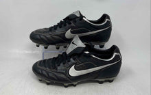 Load image into Gallery viewer, Nike Mens Tiempo Mystic FG 310115-002 Black Gray Lace-Up Soccer Cleats Size 7.5