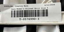 Load image into Gallery viewer, Zara Womens Black White Check Printed Pleated Back Maxi Skirt Size S