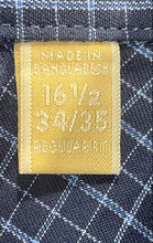 Load image into Gallery viewer, Michael Kors Mens Blue Plaid Long Sleeve Spread Collar Dress Shirt Size 16 1/2