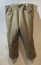 Load image into Gallery viewer, Haband Mens Caramel Pinstripe Flat Front Pockets Dress Pants Size 42x29
