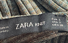 Load image into Gallery viewer, Zara Womens Gray Ribbed Sleeveless V-Neck Knitted Sweater Dress Size S