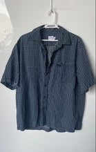 Load image into Gallery viewer, Calvin Klein Jeans Mens Blue Printed Cotton Short Sleeve Button-Up Shirt Size L