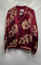Load image into Gallery viewer, Standard Issue Mens Red Beige Long Sleeve Front Full-Zip Bomber Jacket Size S