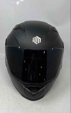 Load image into Gallery viewer, ILM Mens 817 Black Cushioned Adjustable Strap Full Face Motorcycle Helmet Size L