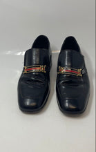 Load image into Gallery viewer, Aristocraft Mens Black Leather Square Toe Slip-On Horsebit Buckle Loafers Size 8