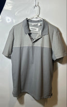 Load image into Gallery viewer, Calvin Klein Mens Gray Colorblock Short Sleeve Collared Polo Shirt Size M