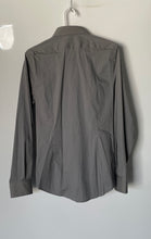 Load image into Gallery viewer, Express Mens Gray 1MX Long Sleeve Spread Collar Button Fitted Dress Shirt Size S