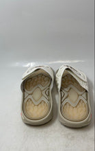 Load image into Gallery viewer, Adidas Mens Reptossage White Leather Open Toe Slip-On Slide Sandals Size 9
