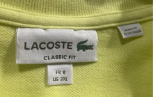 Load image into Gallery viewer, Lacoste Mens Yellow Classic Fit Short Sleeve Collared Golf Polo Shirt Size 3XL