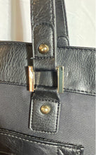 Load image into Gallery viewer, Kenneth Cole Reaction Womens Black Leather Pockets Double Strap Tote Handbag