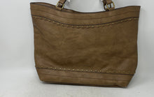 Load image into Gallery viewer, Darcy Marks Womens Brown Leather Double Handles Pockets Studded Shoulder Bag